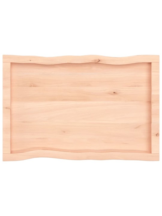 Galda virsma, 80x50x(2-6) cm, neapstrādāts ozola masīvkoks