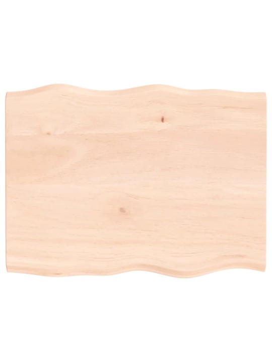 Galda virsma, 80x60x2 cm, neapstrādāts ozola masīvkoks