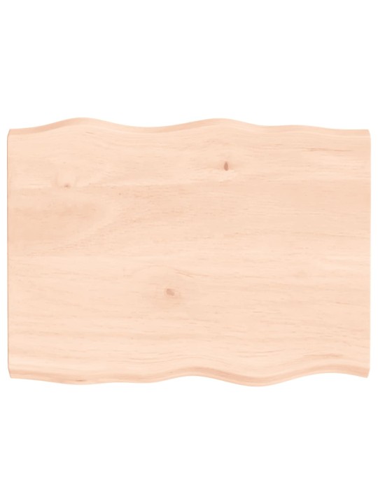 Galda virsma, 80x60x(2-4) cm, neapstrādāts ozola masīvkoks