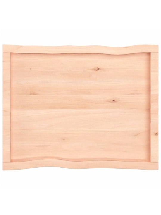 Galda virsma, 80x60x(2-4) cm, neapstrādāts ozola masīvkoks