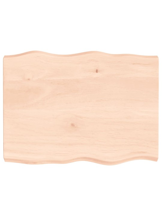Galda virsma, 80x60x(2-6) cm, neapstrādāts ozola masīvkoks