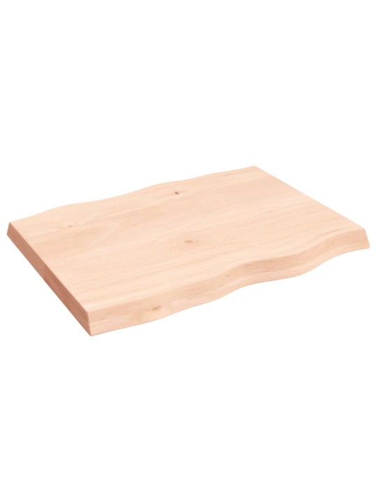 Galda virsma, 80x60x(2-6) cm, neapstrādāts ozola masīvkoks