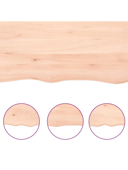 Galda virsma, 140x40x(2-6) cm, masīvkoks, dabīgas formas mala