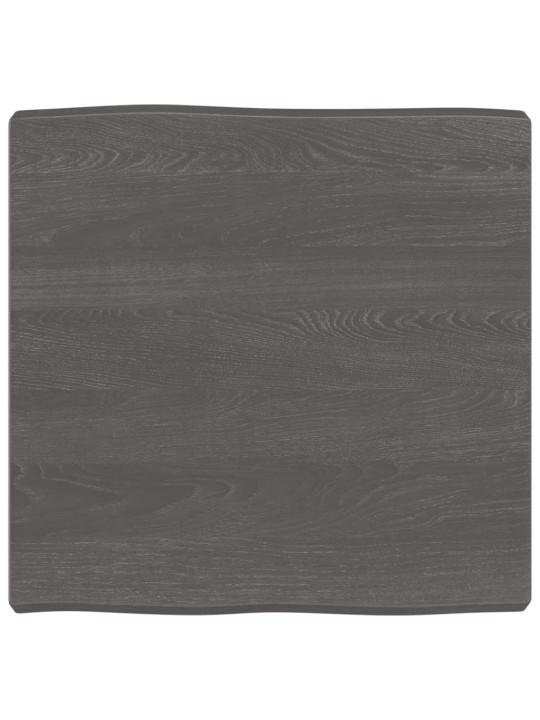 Galda virsma, tumši brūna, 60x60x(2-6) cm, ozola masīvkoks