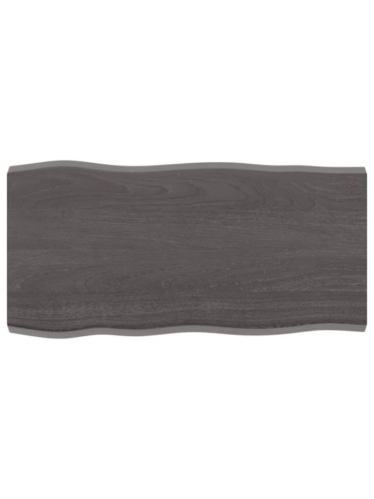 Galda virsma, tumši brūna, 80x40x(2-4) cm, ozola masīvkoks