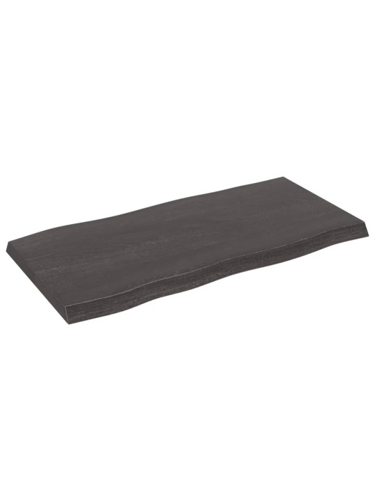 Galda virsma, tumši brūna, 80x40x(2-4) cm, ozola masīvkoks