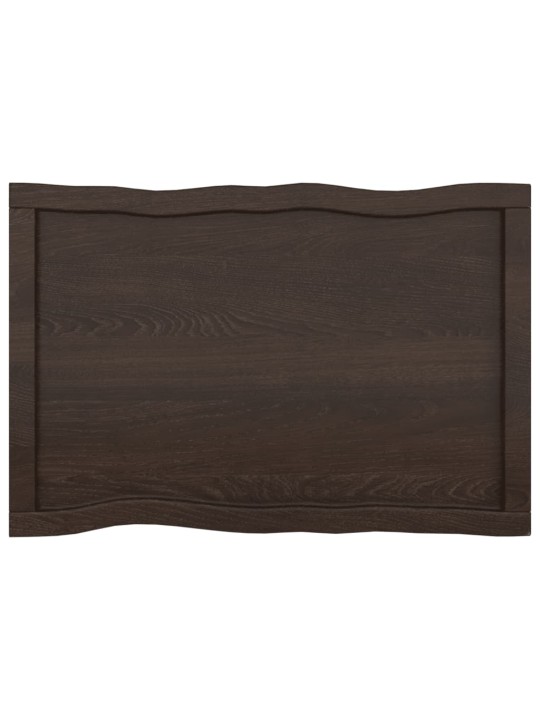 Galda virsma, tumši brūna, 80x50x(2-4) cm, ozola masīvkoks
