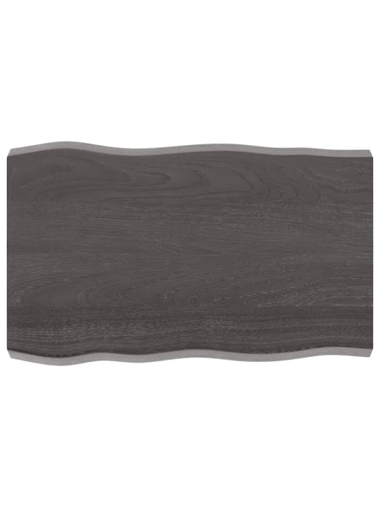 Galda virsma, tumši brūna, 80x50x(2-6) cm, ozola masīvkoks