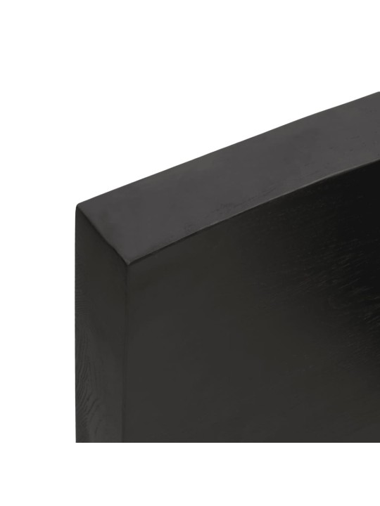 Galda virsma, tumši brūna, 80x50x(2-6) cm, ozola masīvkoks