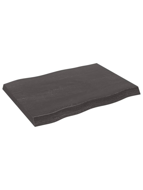 Galda virsma, tumši brūna, 80x60x(2-6) cm, ozola masīvkoks