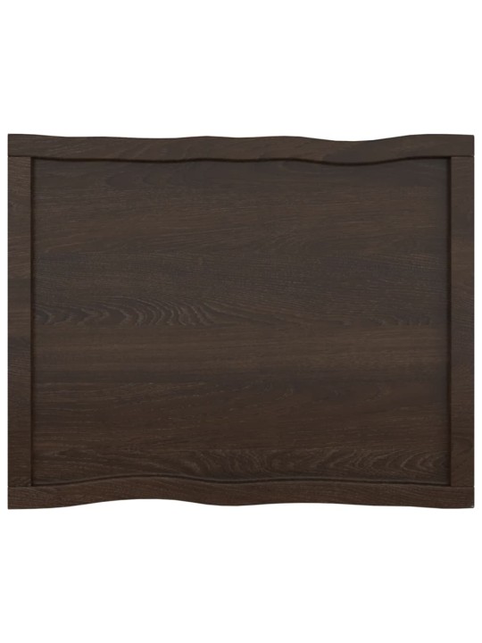 Galda virsma, tumši brūna, 80x60x(2-6) cm, ozola masīvkoks
