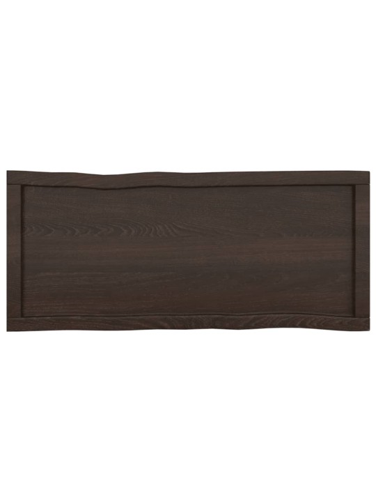 Galda virsma, tumši brūna, 100x40x(2-4) cm, ozola masīvkoks