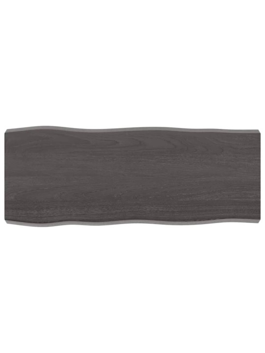 Galda virsma, tumši brūna, 100x40x(2-6) cm, ozola masīvkoks