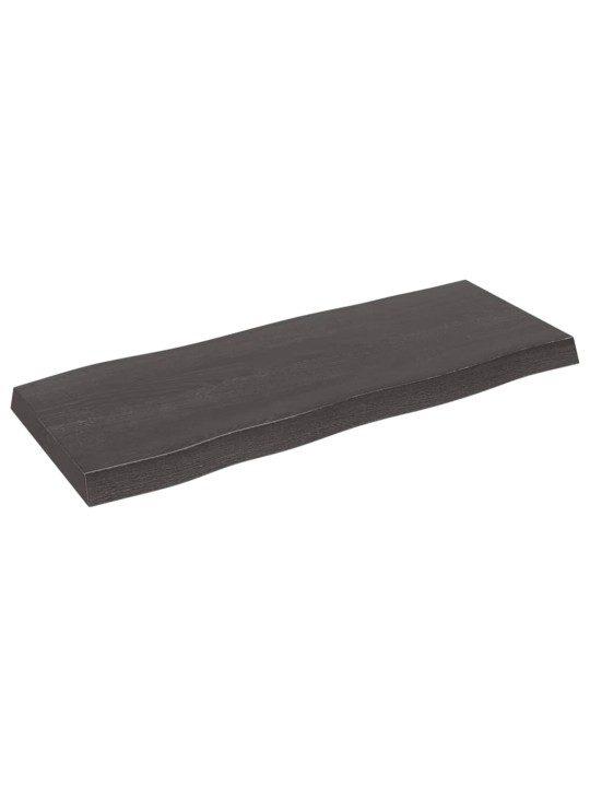 Galda virsma, tumši brūna, 100x40x(2-6) cm, ozola masīvkoks