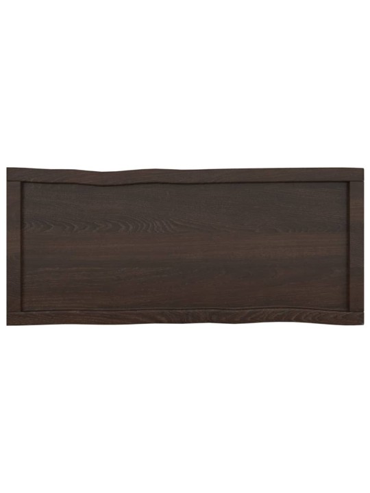 Galda virsma, tumši brūna, 100x40x(2-6) cm, ozola masīvkoks