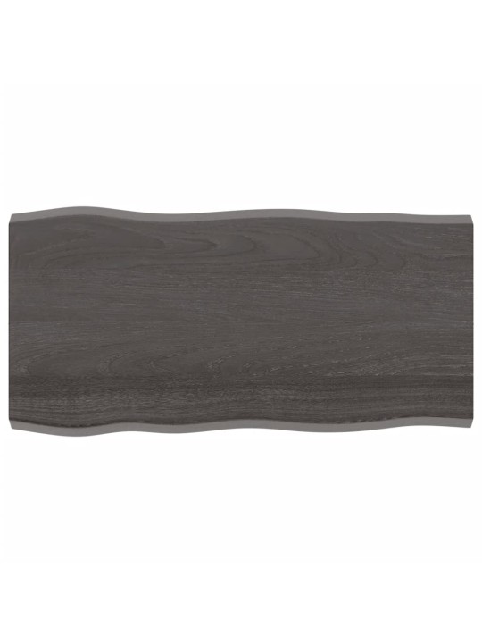 Galda virsma, tumši brūna, 100x50x(2-4) cm, ozola masīvkoks