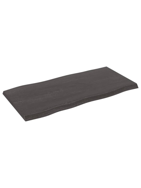 Galda virsma, tumši brūna, 100x50x(2-4) cm, ozola masīvkoks
