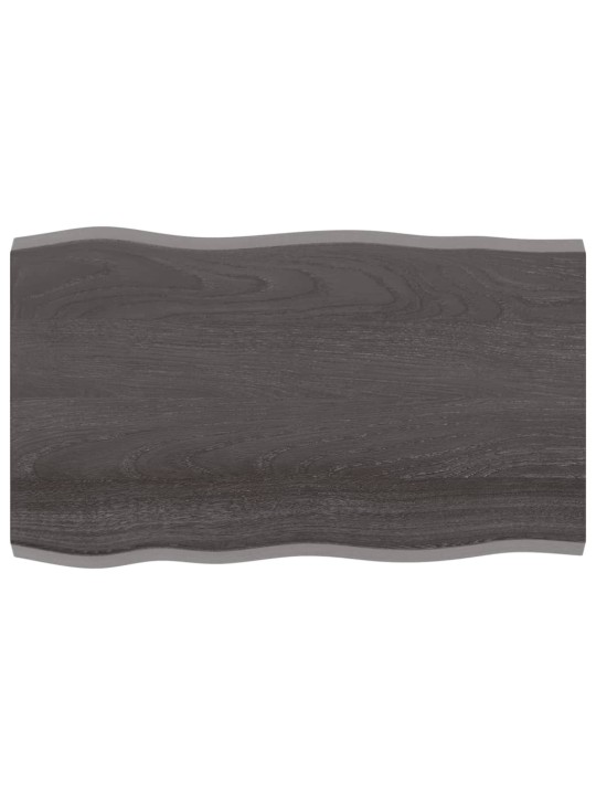 Galda virsma, tumši brūna, 100x60x(2-4) cm, ozola masīvkoks