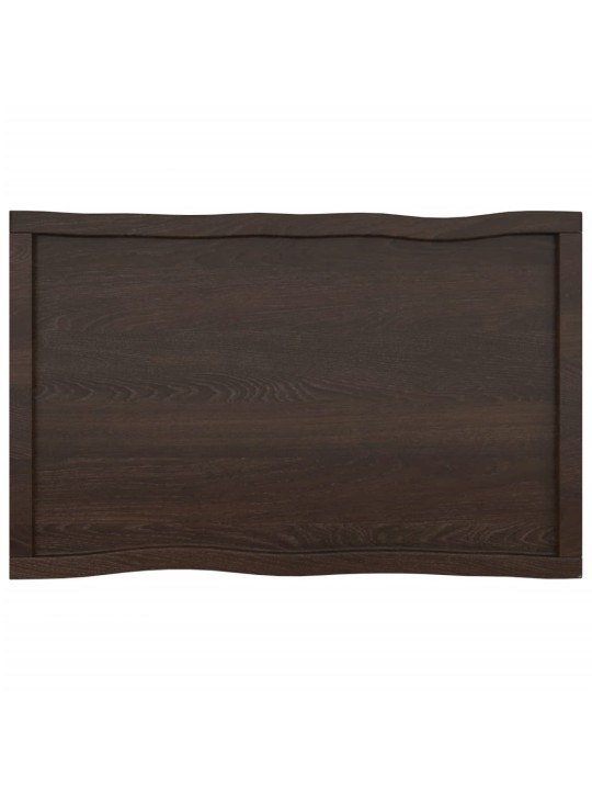 Galda virsma, tumši brūna, 100x60x(2-4) cm, ozola masīvkoks
