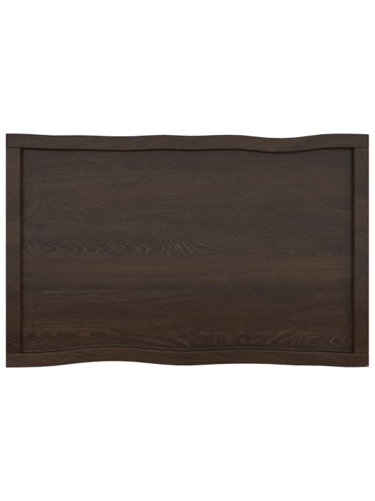 Galda virsma, tumši brūna, 100x60x(2-6) cm, ozola masīvkoks