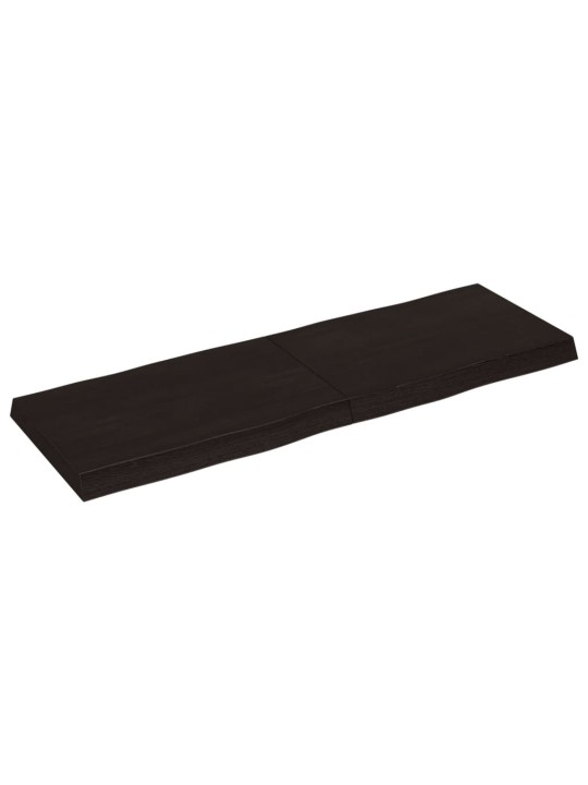 Galda virsma, tumši brūna, 120x40x(2-6) cm, ozola masīvkoks