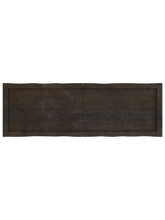 Galda virsma, tumši brūna, 120x40x(2-6) cm, ozola masīvkoks