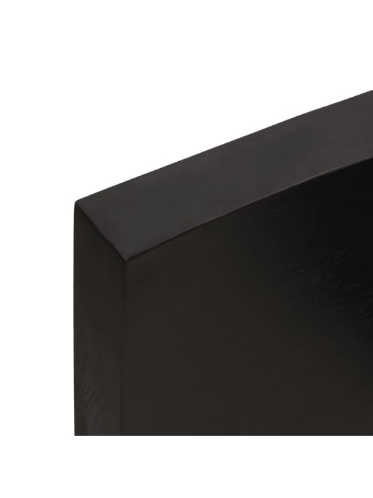 Galda virsma, tumši brūna, 120x40x(2-6) cm, ozola masīvkoks