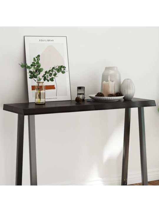 Galda virsma, tumši brūna, 120x40x(2-6) cm, ozola masīvkoks