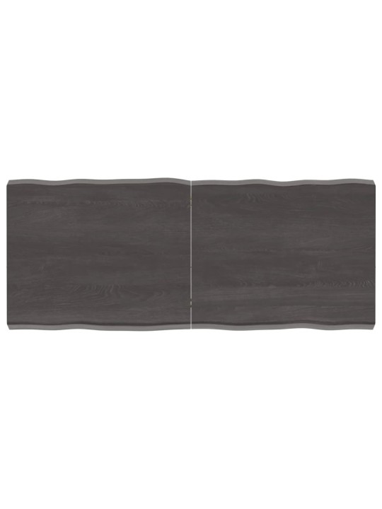 Galda virsma, tumši brūna, 120x50x(2-6) cm, ozola masīvkoks