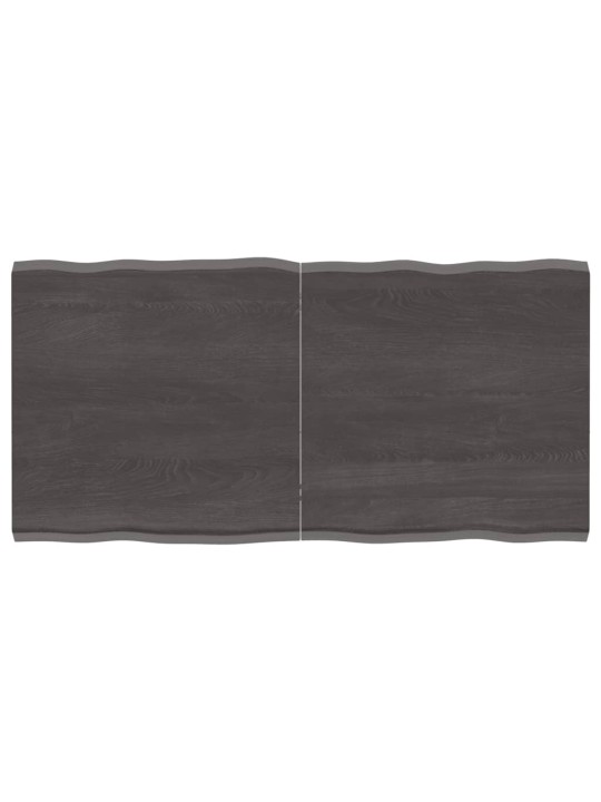 Galda virsma, tumši brūna, 120x60x(2-4) cm, ozola masīvkoks