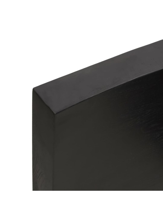 Galda virsma, tumši brūna, 120x60x(2-6) cm, ozola masīvkoks
