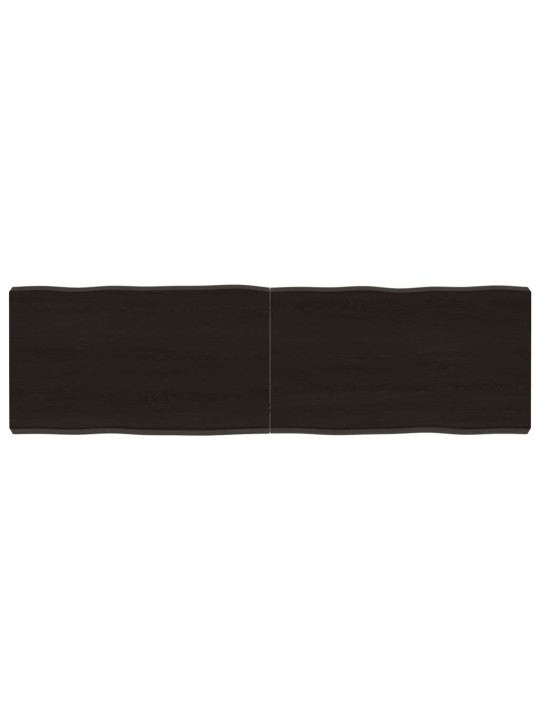 Galda virsma, tumši brūna, 140x40x(2-6) cm, ozola masīvkoks
