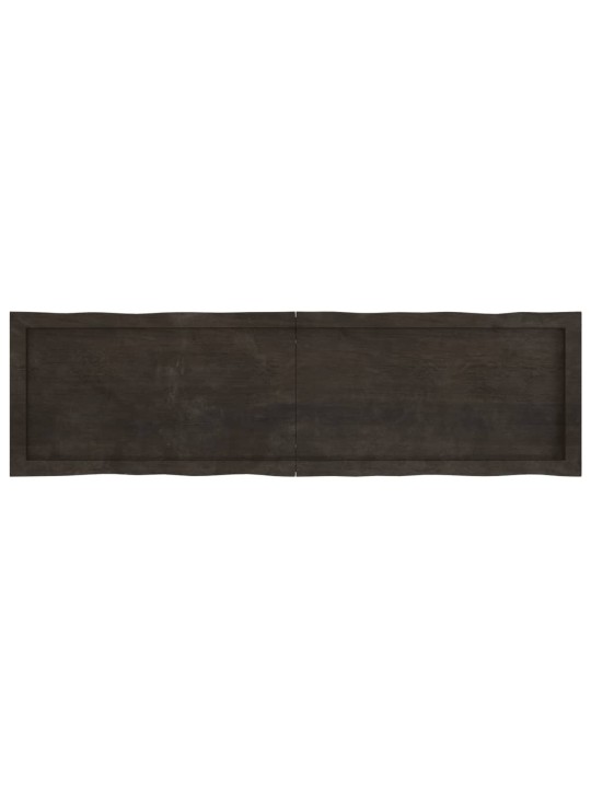 Galda virsma, tumši brūna, 140x40x(2-6) cm, ozola masīvkoks
