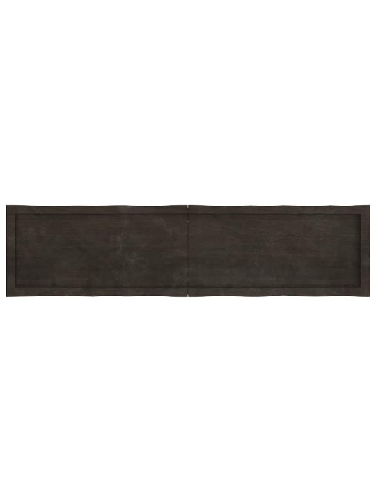 Galda virsma, tumši brūna, 160x40x(2-6) cm, ozola masīvkoks