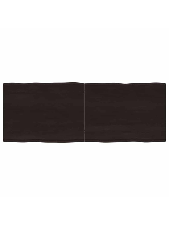 Galda virsma, tumši brūna, 160x60x(2-6) cm, ozola masīvkoks