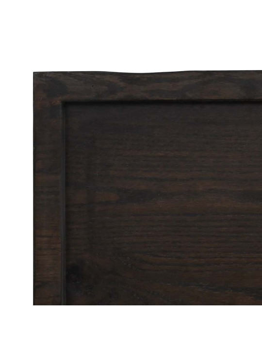 Galda virsma, tumši brūna, 160x60x(2-6) cm, ozola masīvkoks