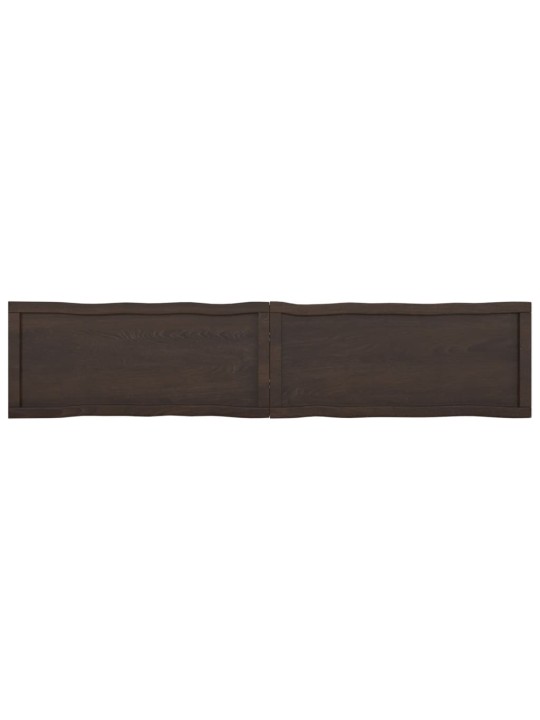 Galda virsma, tumši brūna, 180x40x(2-4) cm, ozola masīvkoks