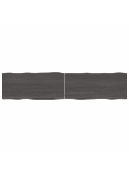 Galda virsma, tumši brūna, 180x40x(2-6) cm, ozola masīvkoks