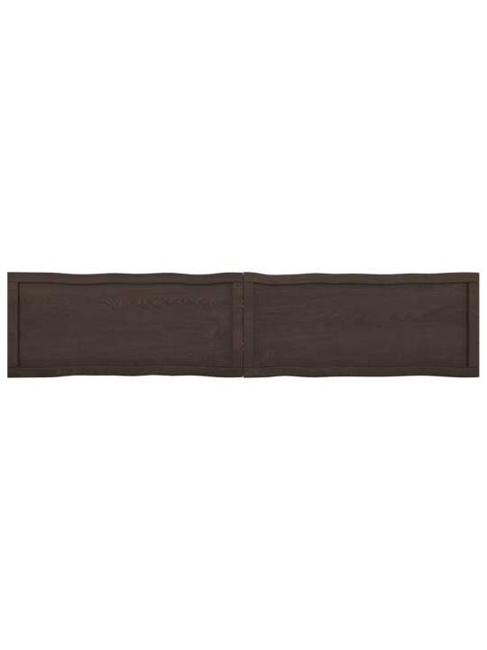 Galda virsma, tumši brūna, 180x40x(2-6) cm, ozola masīvkoks