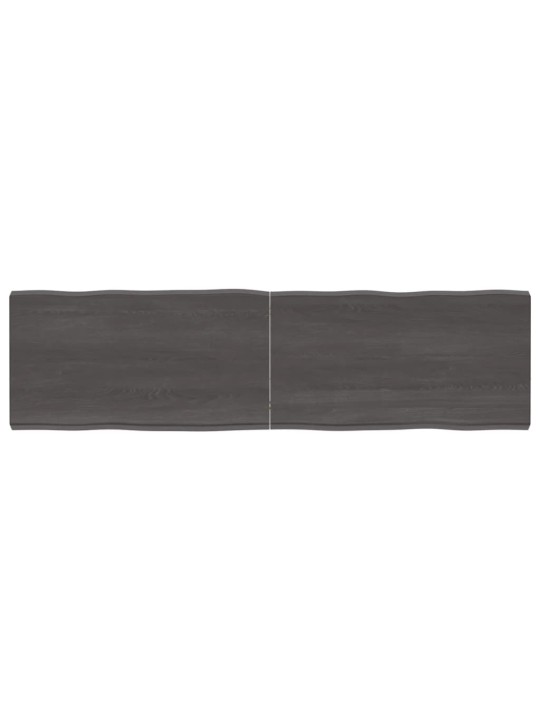 Galda virsma, tumši brūna, 180x50x(2-6) cm, ozola masīvkoks