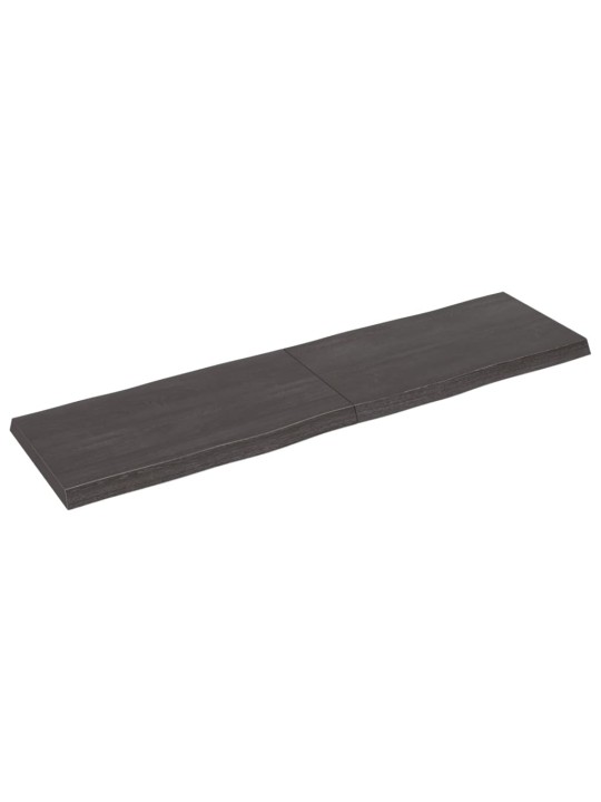 Galda virsma, tumši brūna, 180x50x(2-6) cm, ozola masīvkoks