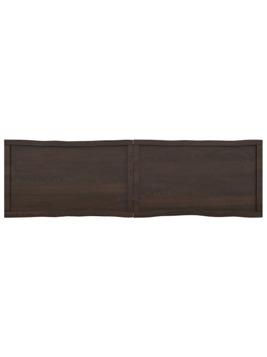 Galda virsma, tumši brūna, 180x50x(2-6) cm, ozola masīvkoks
