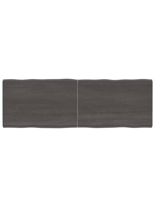 Galda virsma, tumši brūna, 180x60x(2-6) cm, ozola masīvkoks