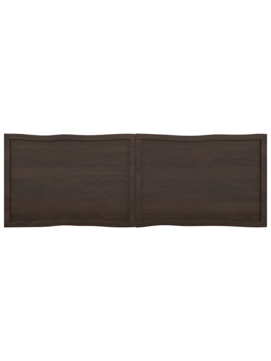 Galda virsma, tumši brūna, 180x60x(2-6) cm, ozola masīvkoks