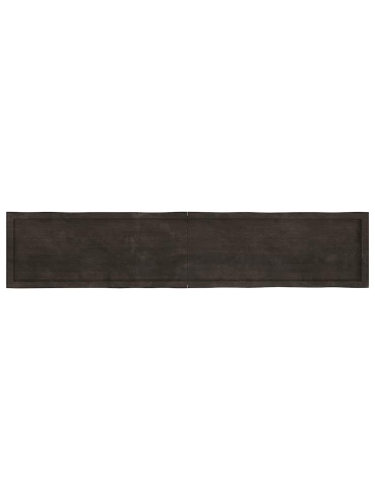 Galda virsma, tumši brūna, 200x40x(2-6) cm, ozola masīvkoks