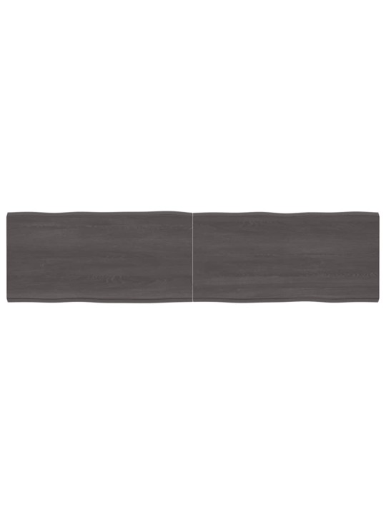 Galda virsma, tumši brūna, 200x50x(2-4) cm, ozola masīvkoks