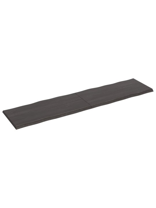 Galda virsma, tumši brūna, 200x50x(2-4) cm, ozola masīvkoks