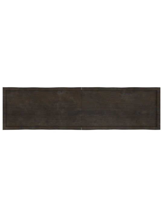 Galda virsma, tumši brūna, 200x50x(2-6) cm, ozola masīvkoks
