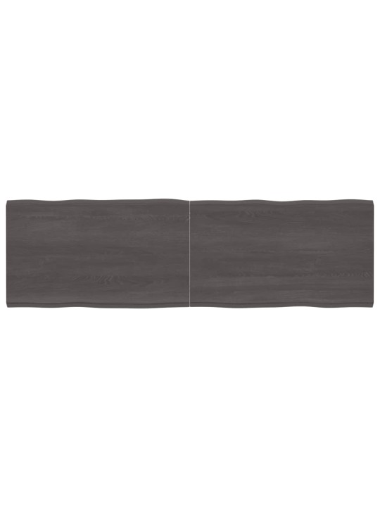 Galda virsma, tumši brūna, 200x60x(2-4) cm, ozola masīvkoks