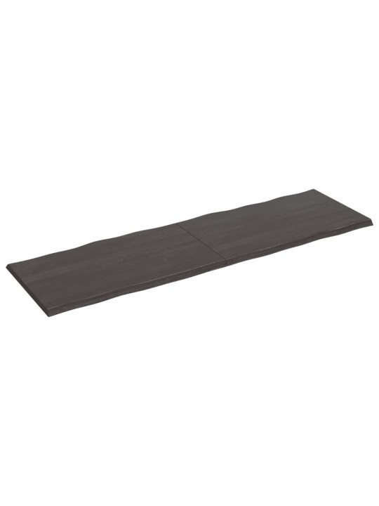 Galda virsma, tumši brūna, 200x60x(2-4) cm, ozola masīvkoks
